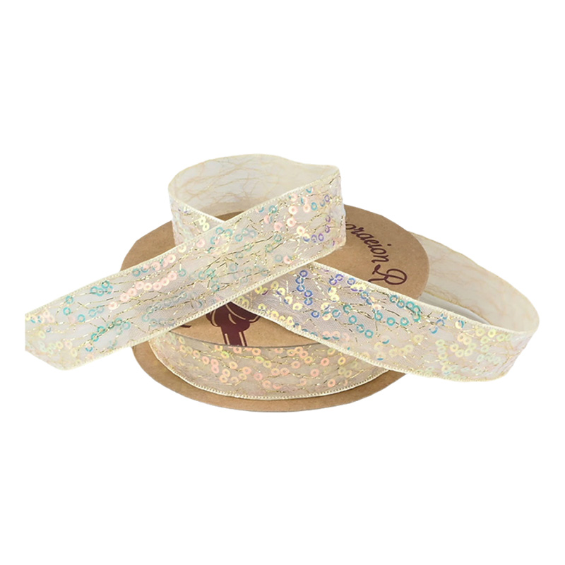 2.5cm 3.8cm shiny discs polyester ribbon for hairclip bow