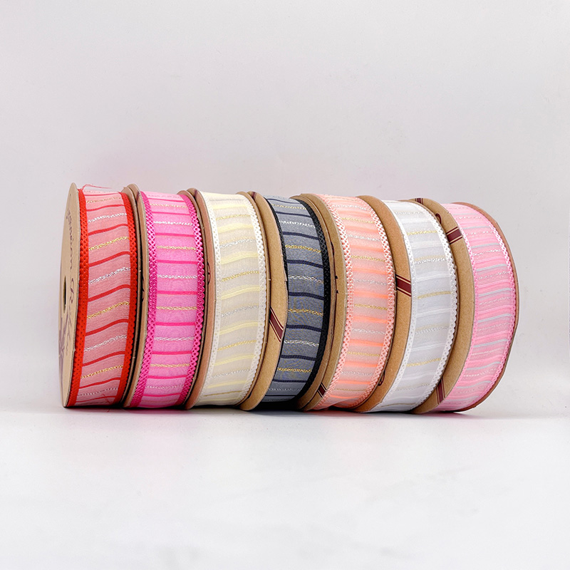 2.5cm 3.8cm horizontal stripes polyester ribbon for hairclip bow2.5cm 3.8cm horizontal stripes polyester ribbon for hairclip bow