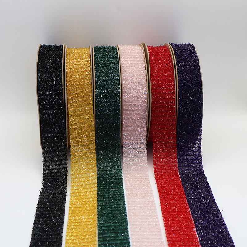 2.5cm 3.8cm burr texture polyester ribbon for decoration