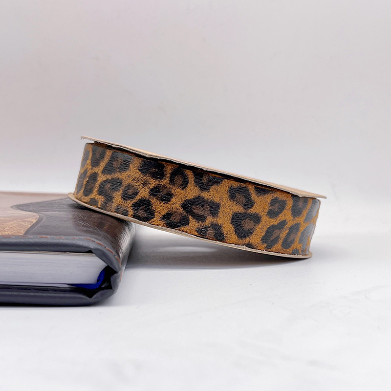 2.5cm 3.8cm polyester ribbon with Leopard Polka Dots