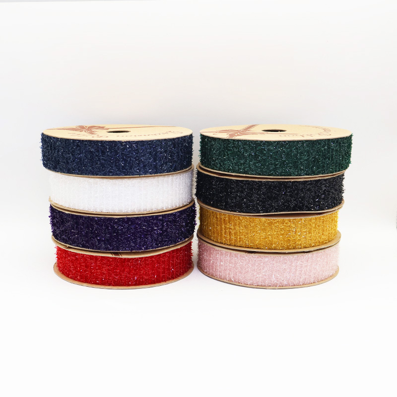 2.5cm 3.8cm burr texture polyester ribbon for decoration