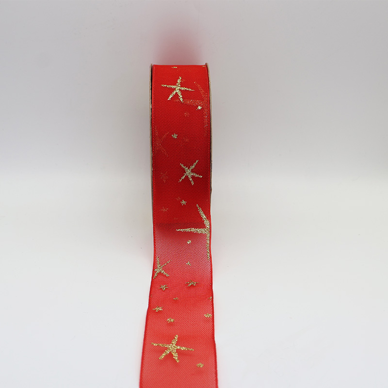 2.5cm 3.8cm starfish polyester ribbon for decoration hairclip bow