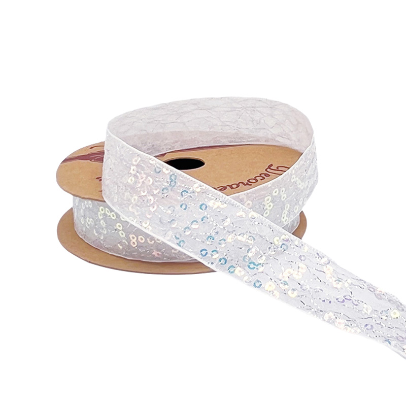 2.5cm 3.8cm shiny discs polyester ribbon for hairclip bow