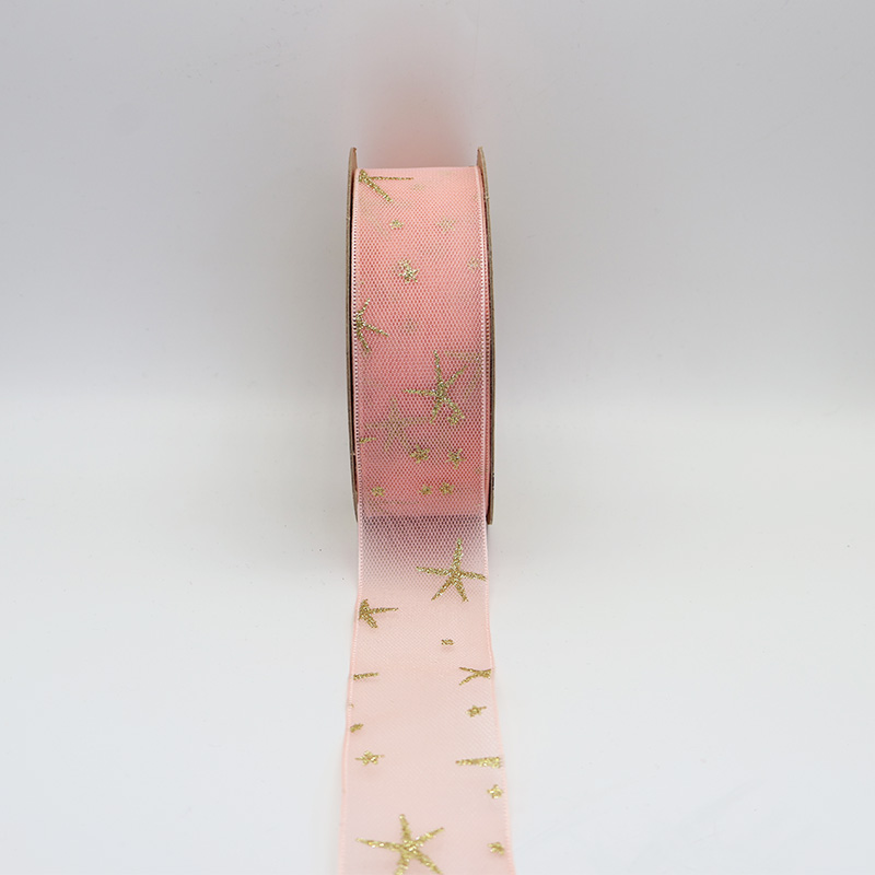 2.5cm 3.8cm starfish polyester ribbon for decoration hairclip bow