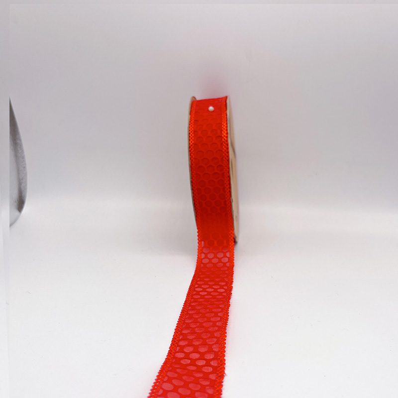 2.5cm 3.8cm honeycomb shape polyester ribbon for hairclip bow