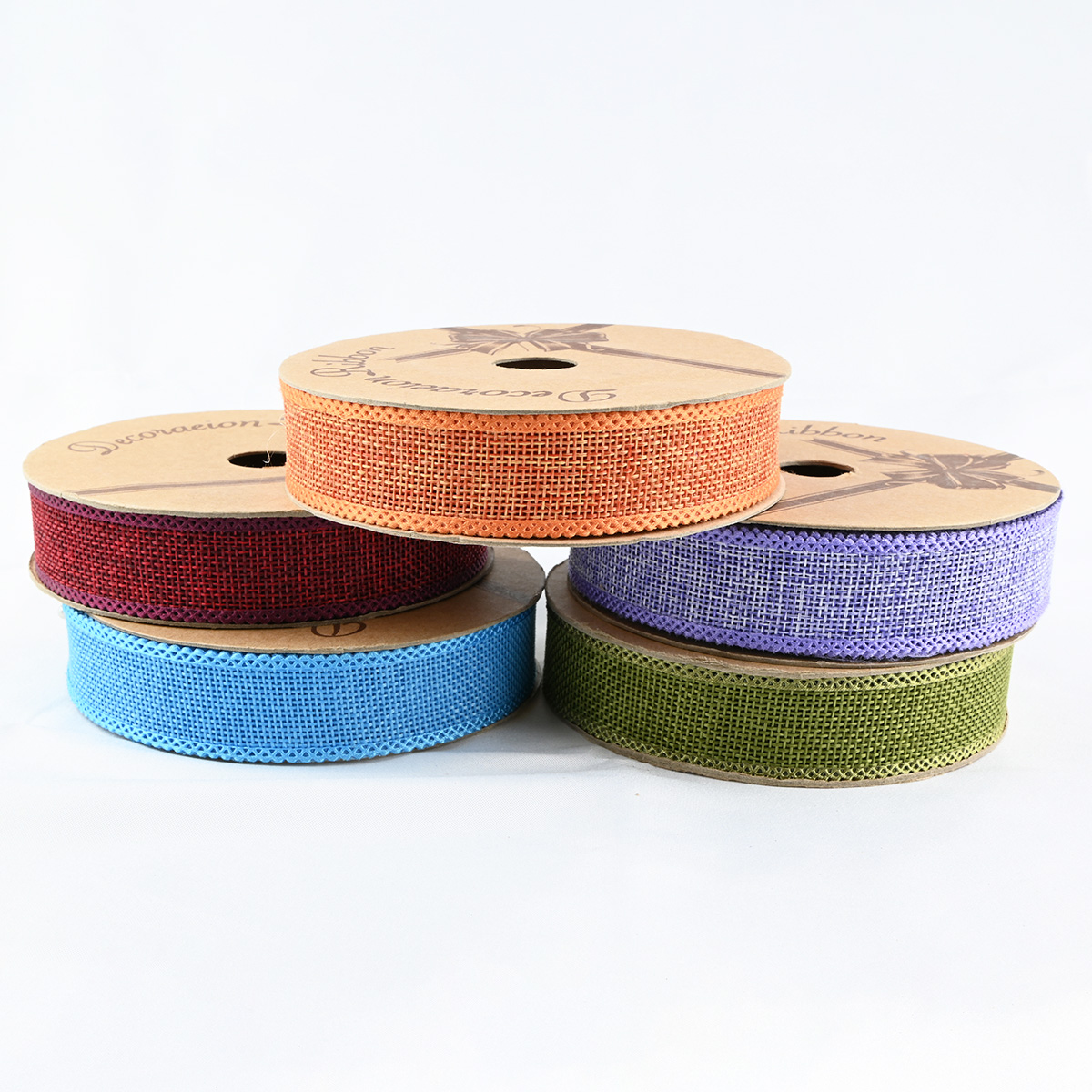 solid color 2.5cm 3.8cm Straight edge burlap ribbon