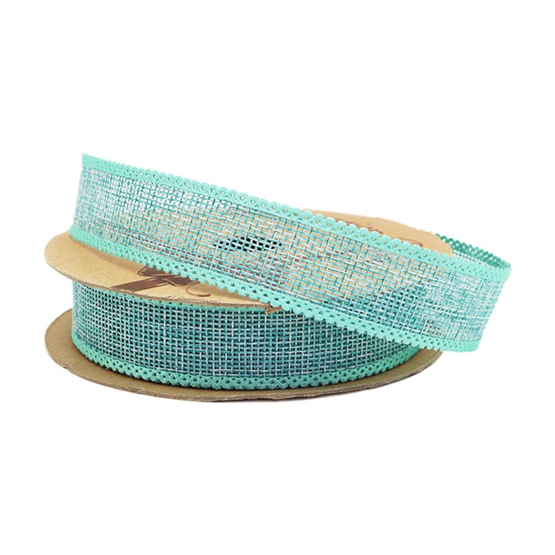 solid color 2.5cm 3.8cm Straight edge burlap ribbon