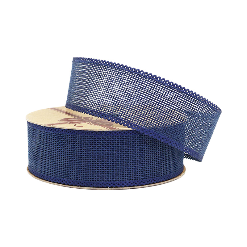 solid color 2.5cm 3.8cm Straight edge burlap ribbon