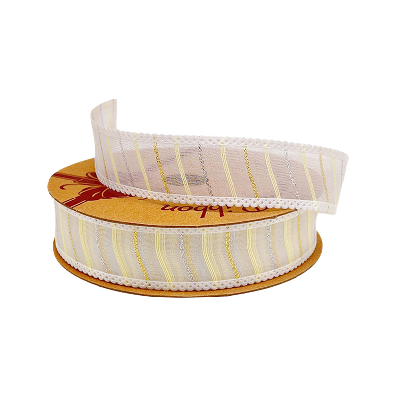 2.5cm 3.8cm horizontal stripes polyester ribbon for hairclip bow