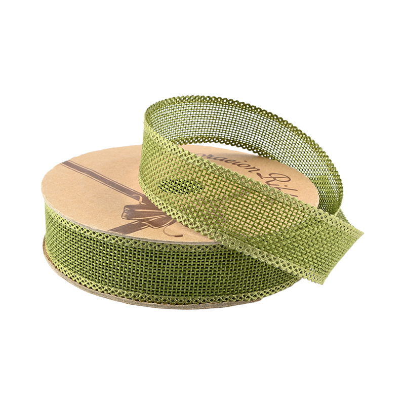 solid color 2.5cm 3.8cm Straight edge burlap ribbon